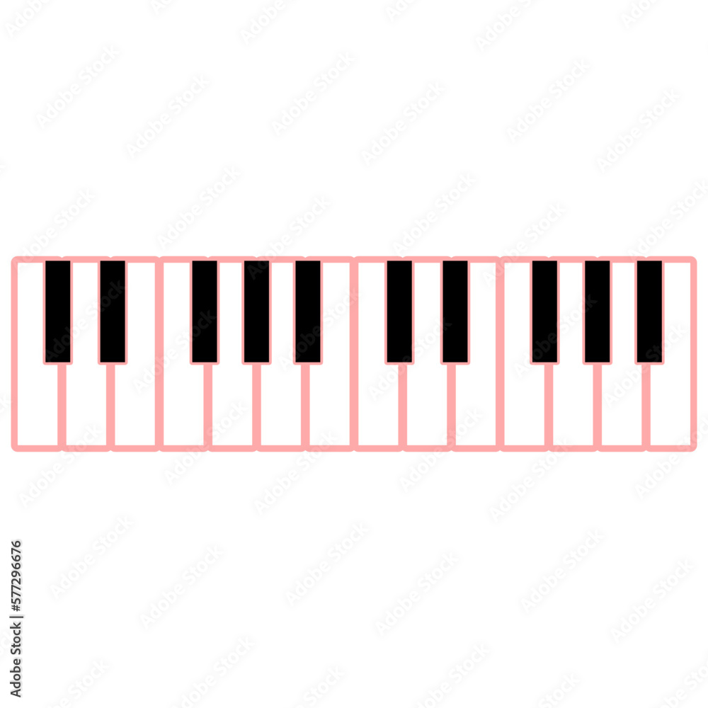 Fototapeta premium Pink Color Piano Keyboard Icon