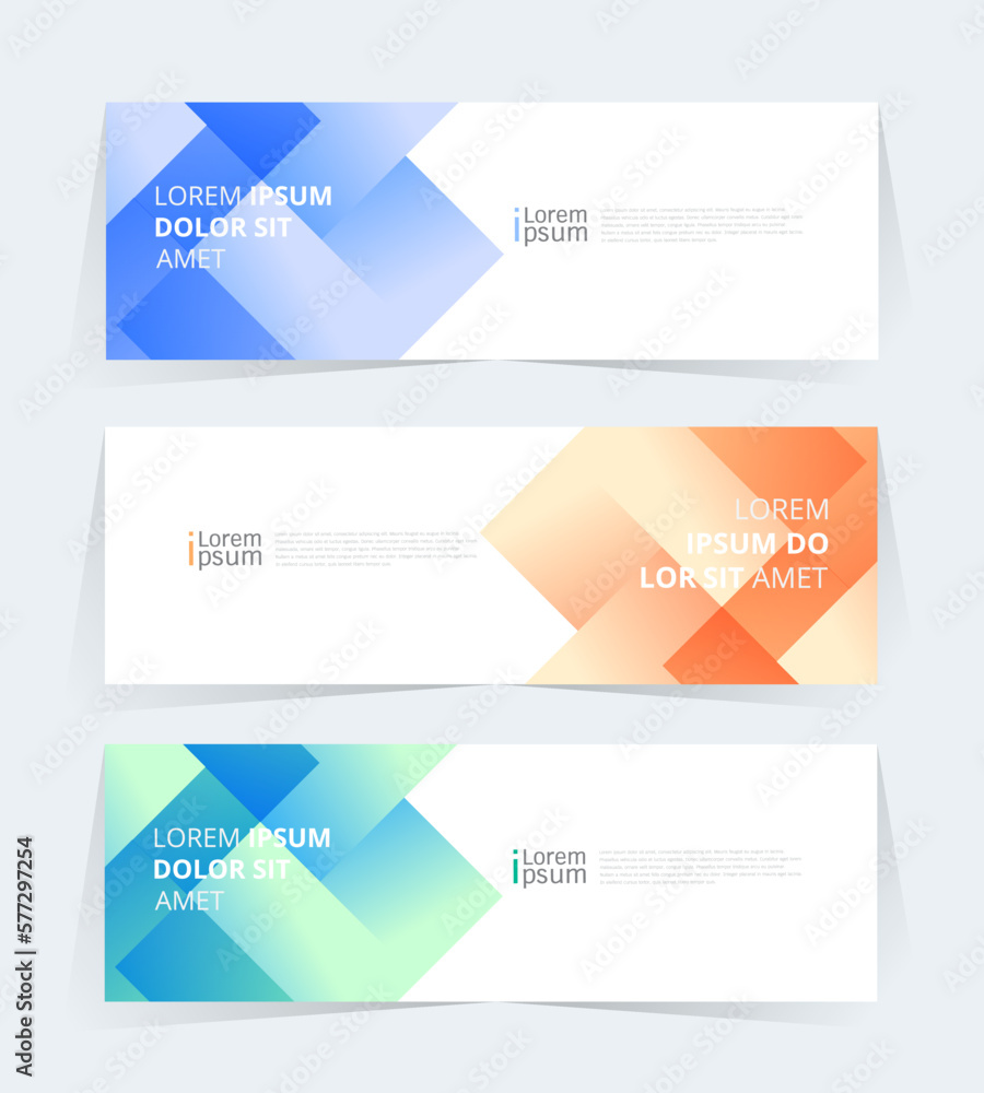 Geometric banner design with Vector presentation template.