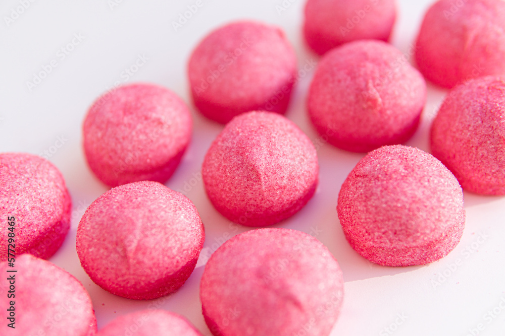 pink marshmallows sprinkled with sugar pink marshmallows sprinkled with sugar