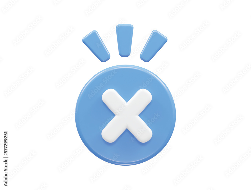 Obraz premium Block icon 3d rendering vector illustration transparent element