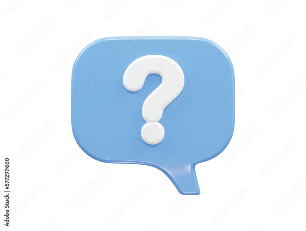 question icon 3d rendering illustration question icon 3d rendering illustration