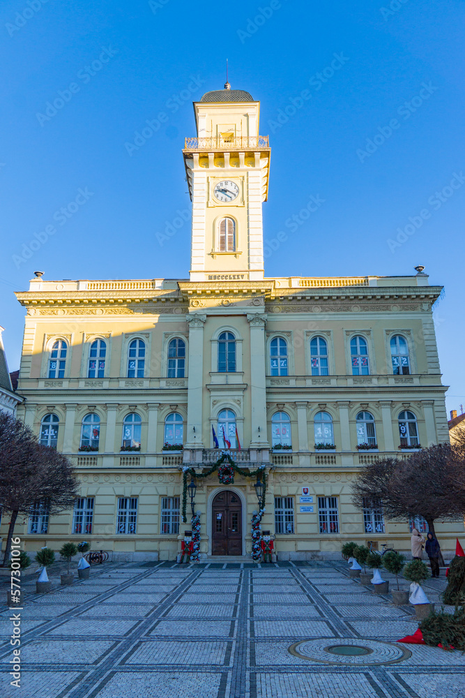 Town hall of Komarno on a sunny day, Slovakia