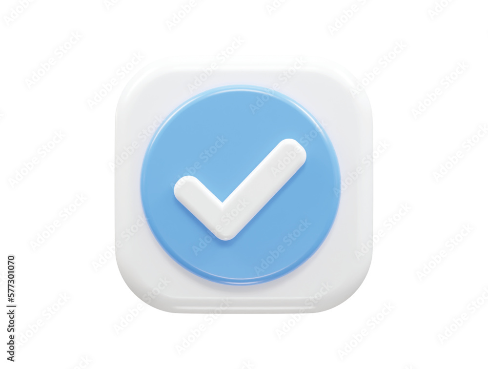 Verified 3d rendering vector icon illustration Verified 3d rendering vector icon illustration