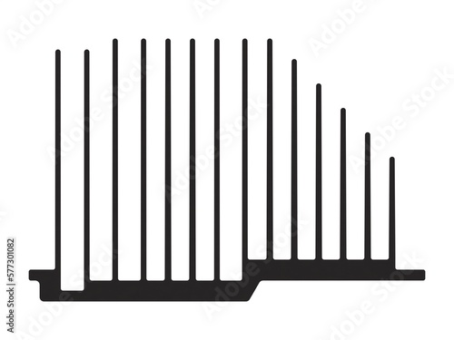 Aluminum Extruded Heat Sink MOD AL-011hs 3D Rendering