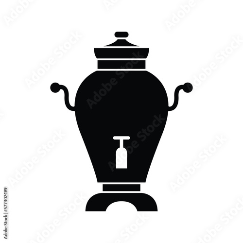 Russian samovar icon design. isolated on white background. vector illustration