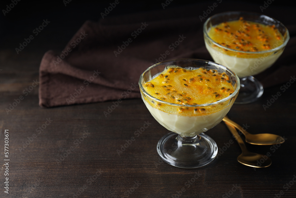 Concept of delicious food - Passion fruit mousse Concept of delicious food - Passion fruit mousse