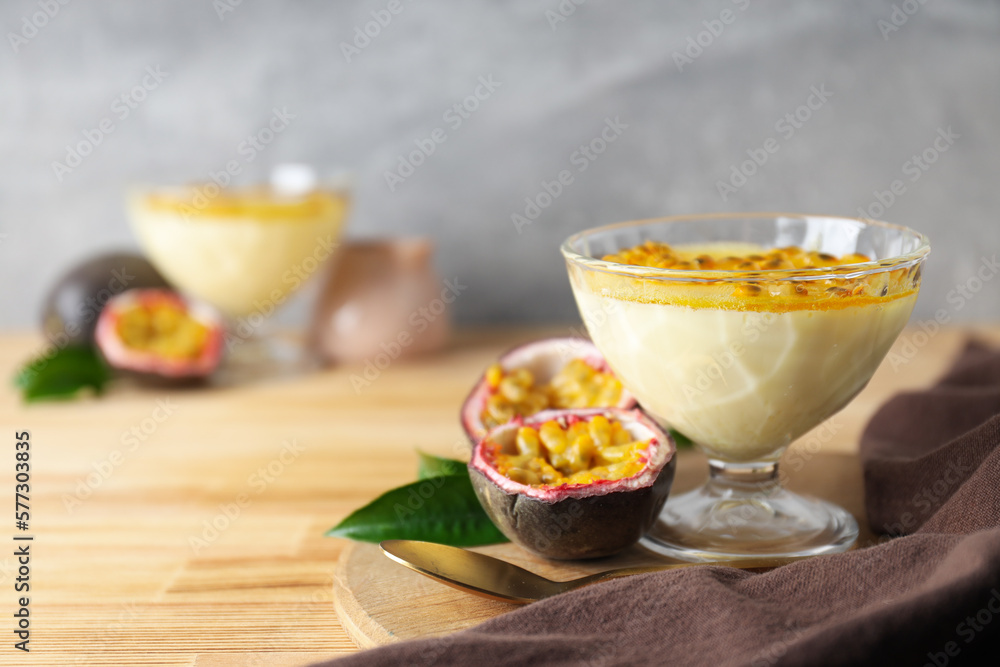 Concept of delicious food - Passion fruit mousse Concept of delicious food - Passion fruit mousse