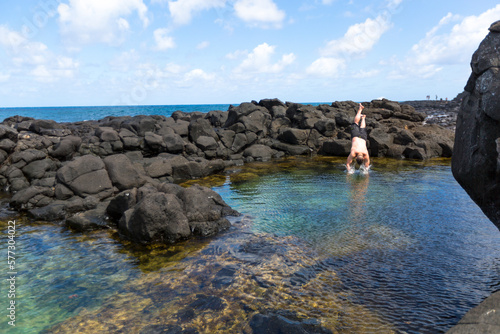 Swimming in Queens bath Kauai photo