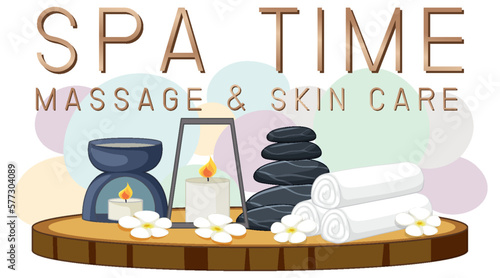 Luxury spa poster template design