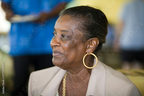 Portrait of senior St. Lucian woman photo