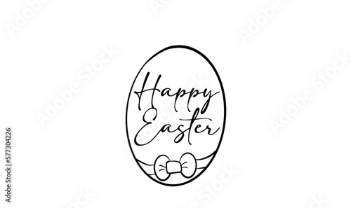 vector happy easter text 