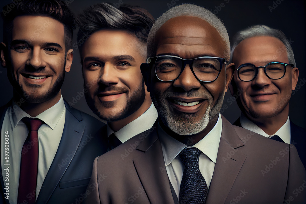 Portrait of a successful multiethnic business team. Generative AI Portrait of a successful multiethnic business team. Generative AI