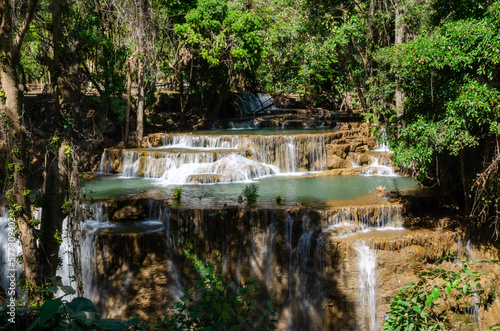 Huay Mae Khamin Waterfall at Kanchanaburi  Thailand