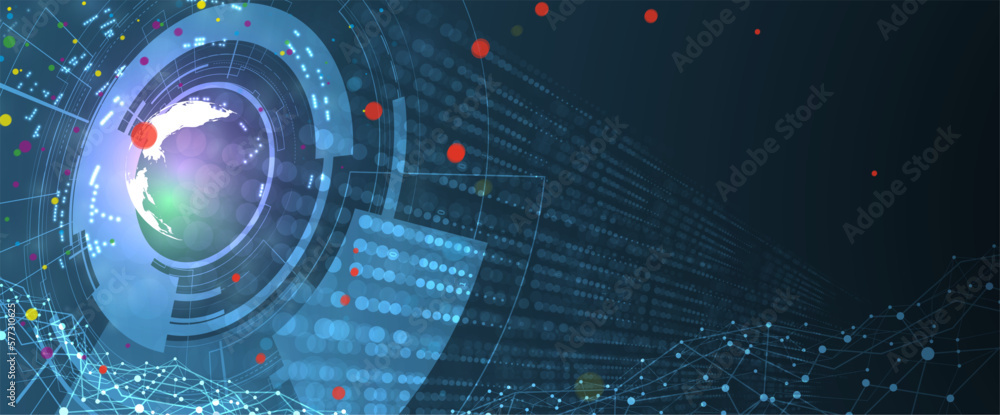 Quantum processing. Deep learning artificial intelligence. Future new technology for business or science presentation Quantum processing. Deep learning artificial intelligence. Future new technology for business or science presentation