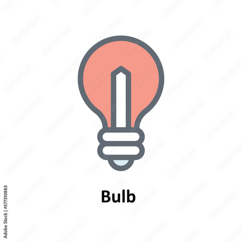 Bulb Vector Fill Outline Icons. Simple stock illustration stock Bulb Vector Fill Outline Icons. Simple stock illustration stock