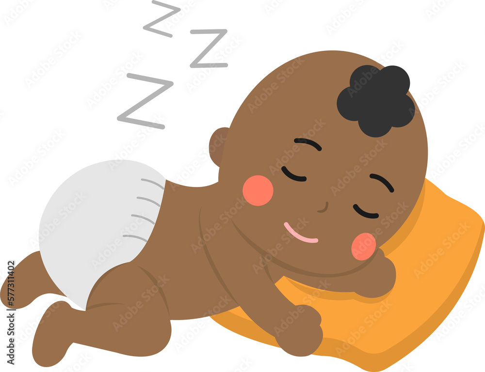 Fototapeta premium sleeping cute baby with pillow
