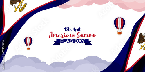 vector illustration Americana Samoa flag day photo