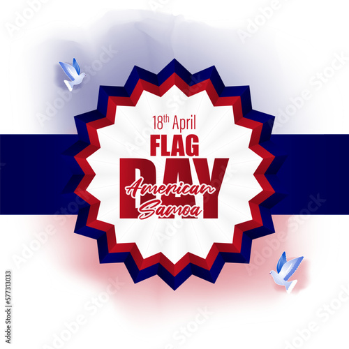 vector illustration Americana Samoa flag day photo