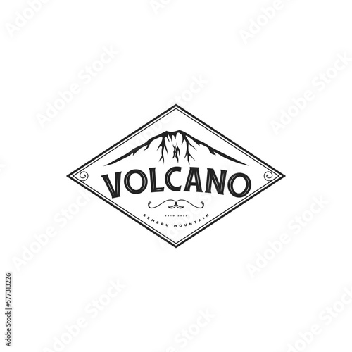 vintage mountain logo icon and vector