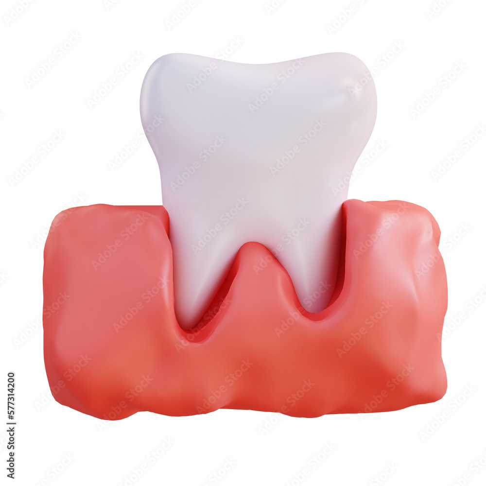 3d illustration of teeth and gums 3d illustration of teeth and gums