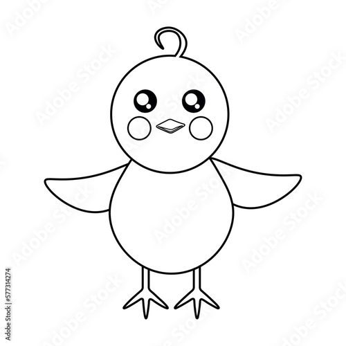 Coloring chicken with straightened wings