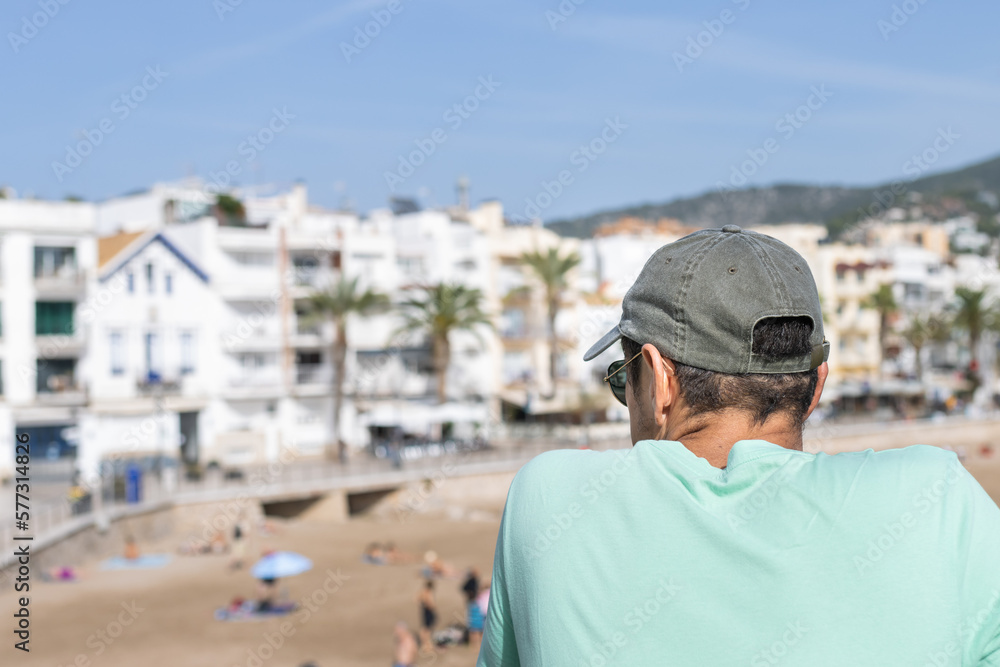Colombian man on vacation in Sitges (Spain).