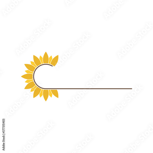 Sunflower icon logo isolated on white background