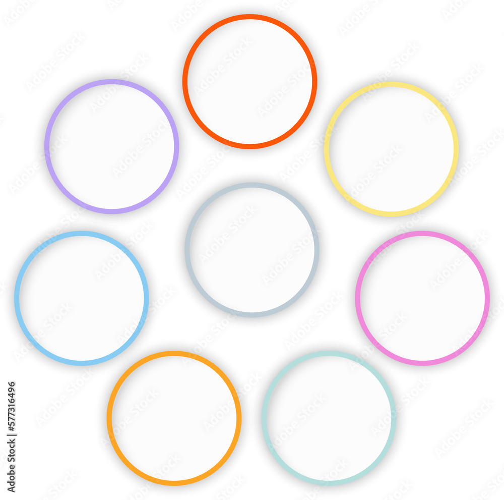 Circle Infographic template with 7 steps