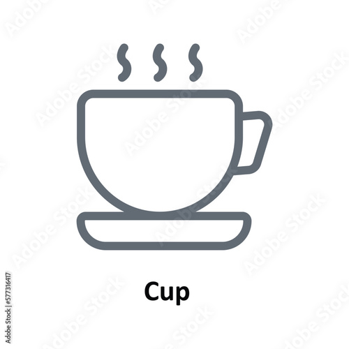 Cup  Vector  Outline Icons. Simple stock illustration stock