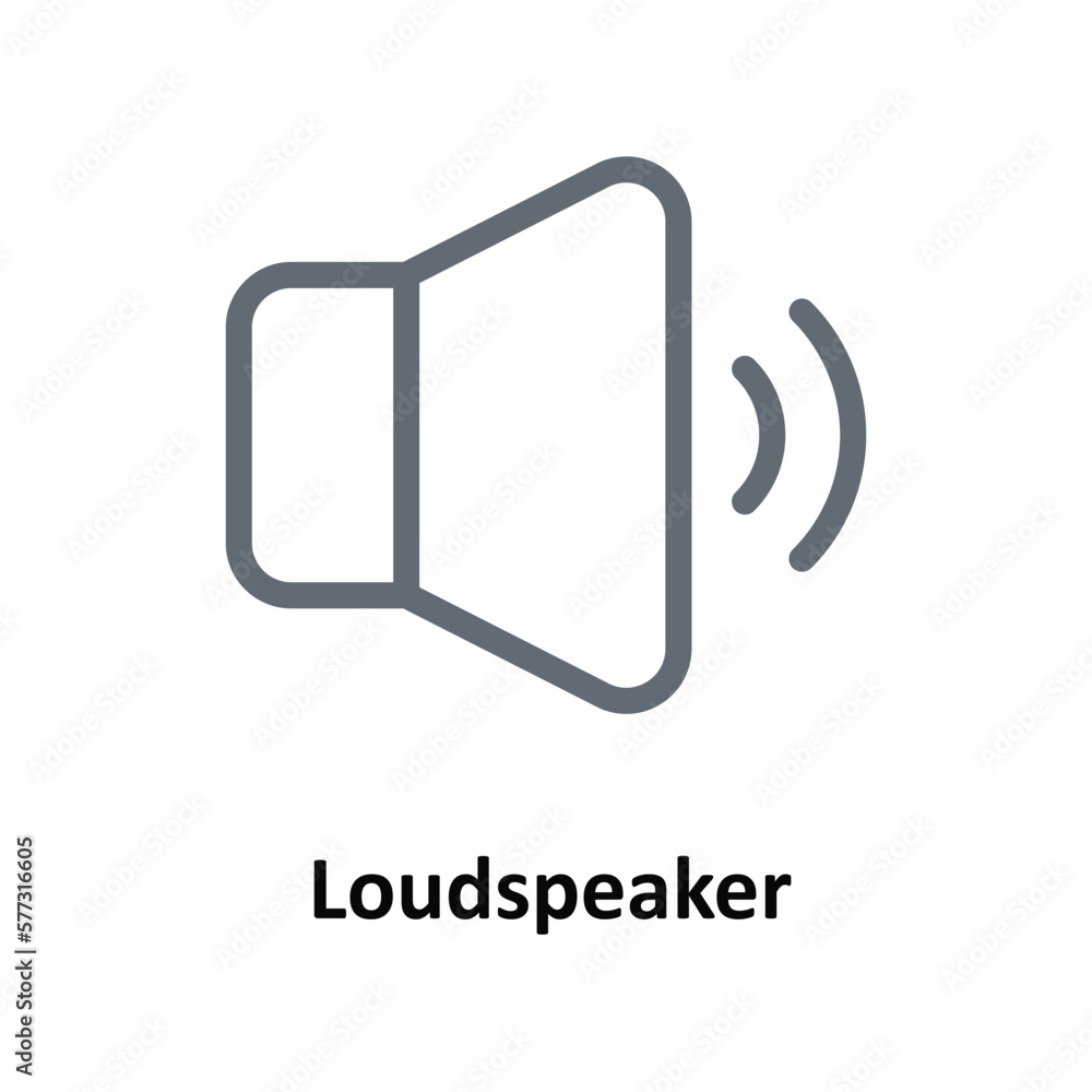 Loudspeaker Vector Outline Icons. Simple stock illustration stock Loudspeaker Vector Outline Icons. Simple stock illustration stock