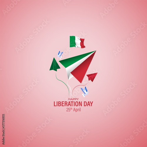 Vector illustration for happy Liberation day Italy