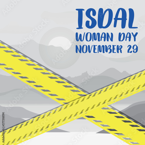 Isdal Woman Day. Design suitable for greeting card poster and banner