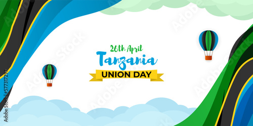 Vector illustration for happy union day Tanzania