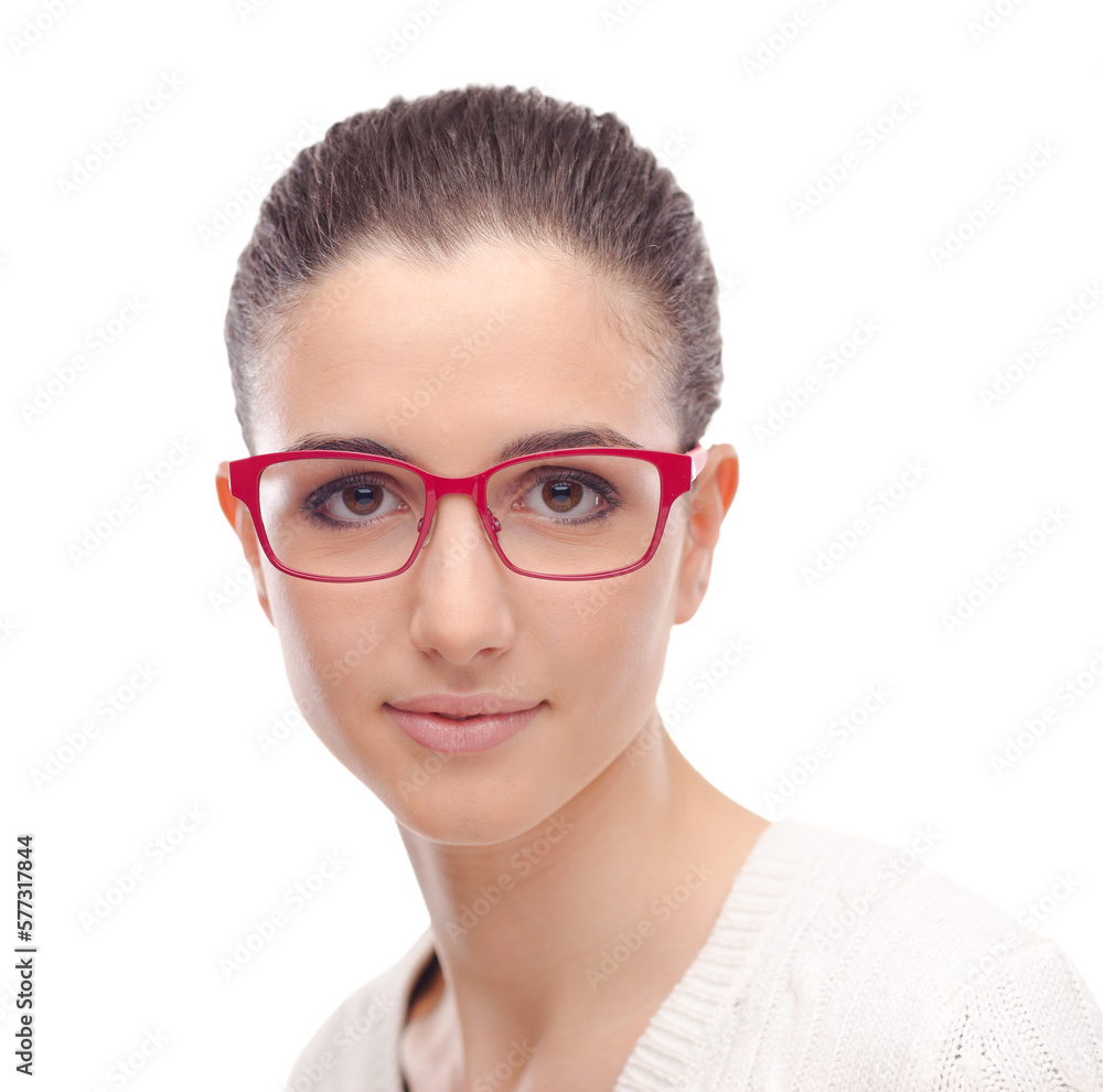 Smiling model posing with fashion eyewear Smiling model posing with fashion eyewear