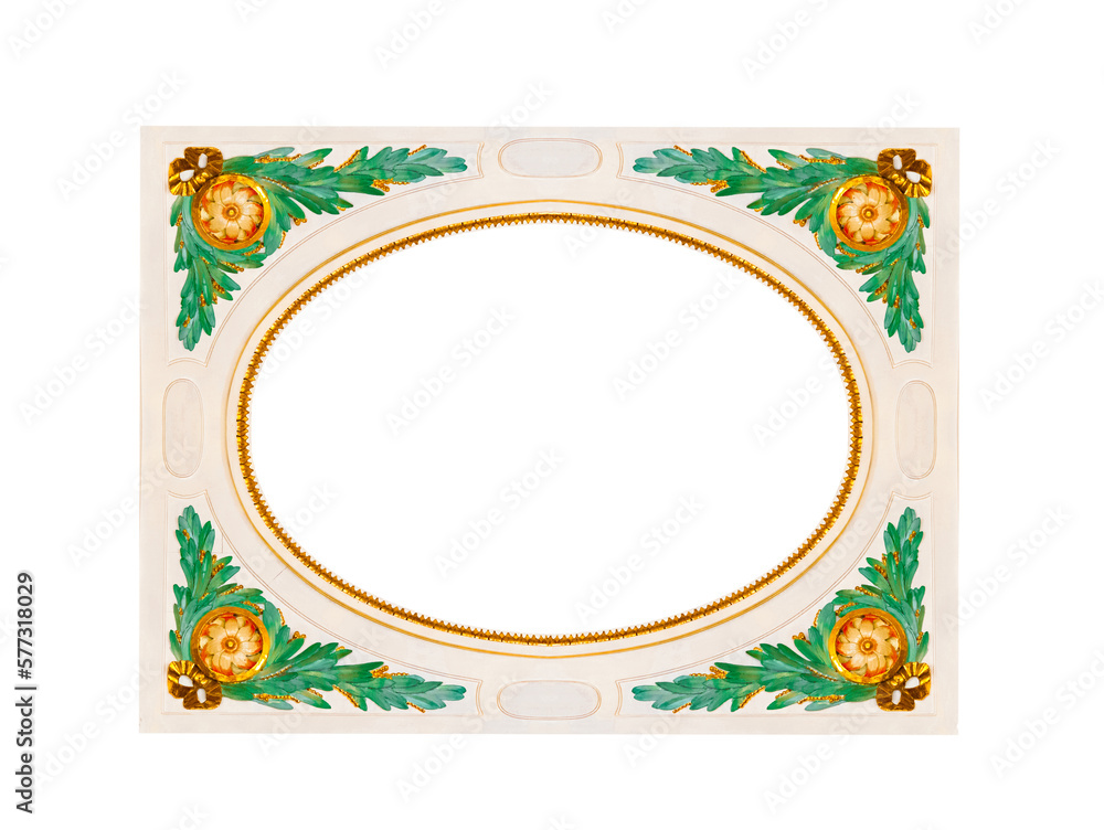 medieval golden frame isolated on white background medieval golden frame isolated on white background