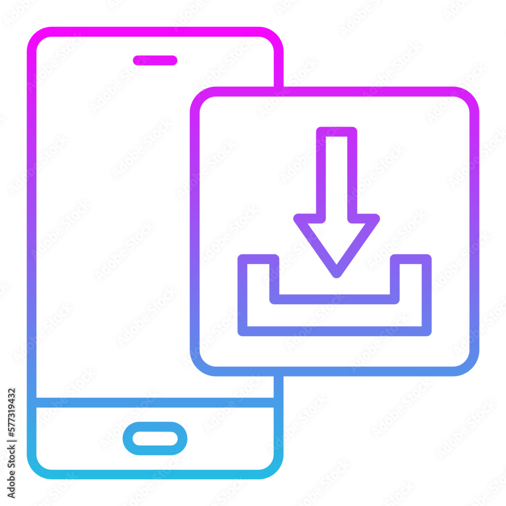 Download Line Gradient Icon Download Line Gradient Icon