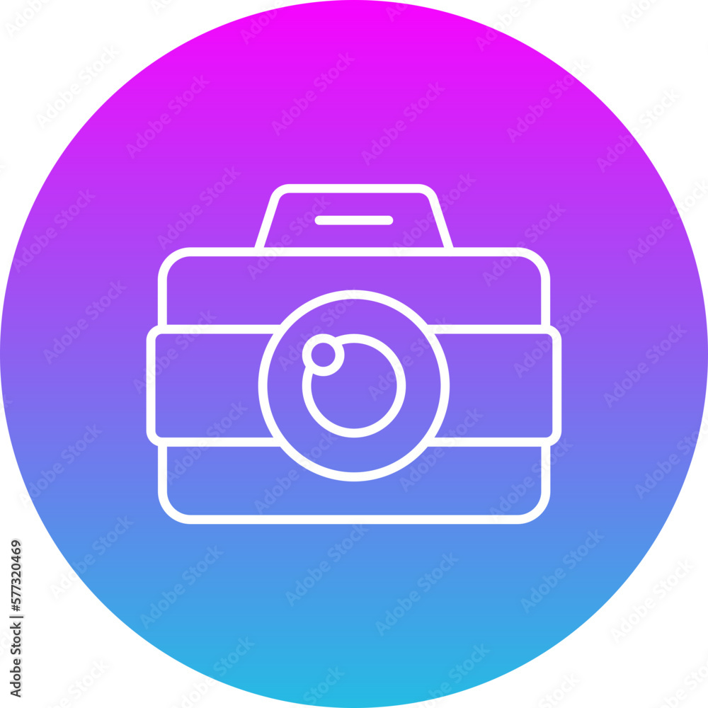 Camera Gradient Circle Line Inverted Icon Camera Gradient Circle Line Inverted Icon