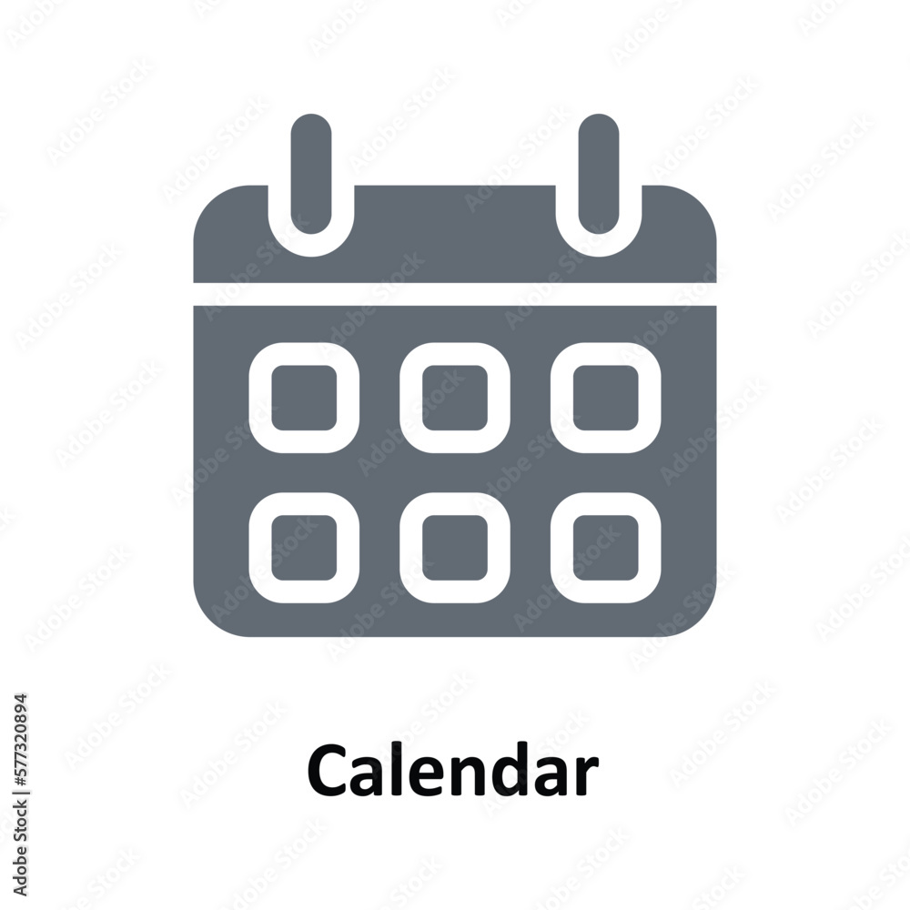 Calendar Vector Solid Icons. Simple stock illustration stock Calendar Vector Solid Icons. Simple stock illustration stock