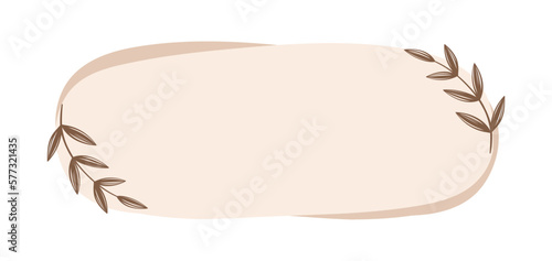 Aesthetic boho floral frame. Cute pastel border for card design, wedding, digital print, scrapbook, teacher elements, postcard, poster and more.