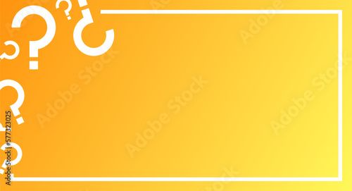 Square background with question mark illustration.