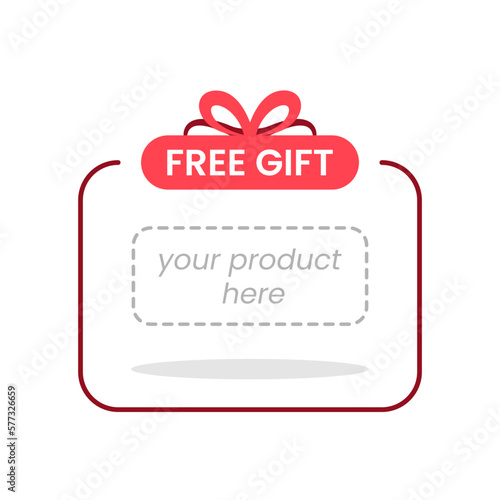 free gift frame template concept illustration flat design vector icon