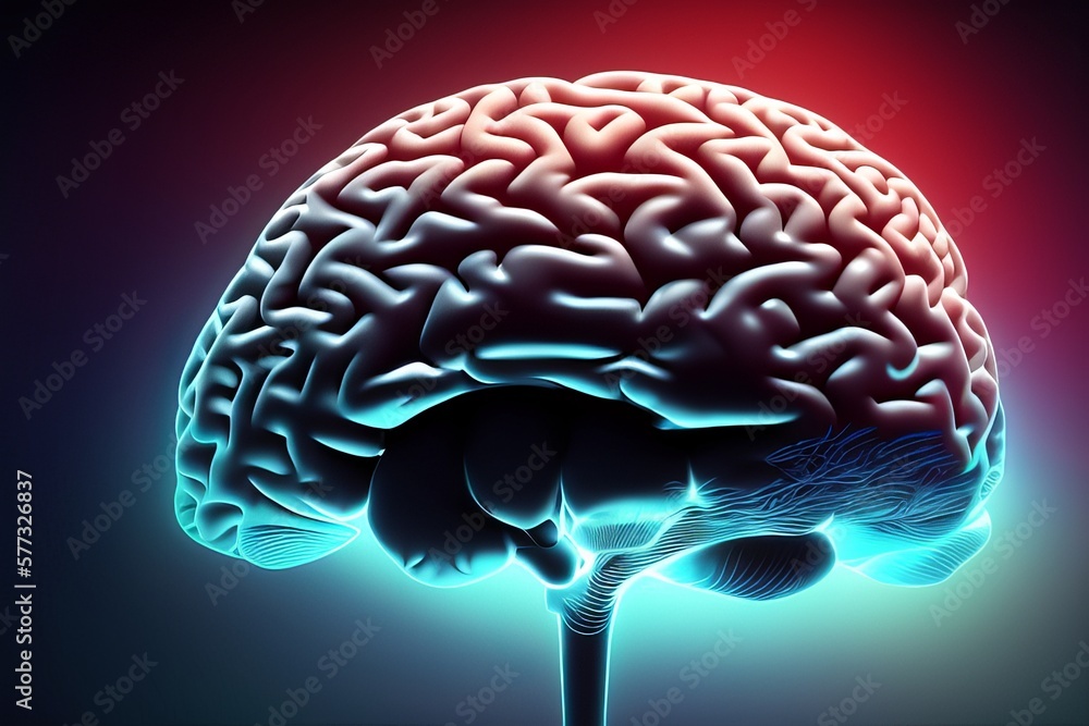 Human Brain Hologram.l AI Generative Human Brain Hologram.l AI Generative