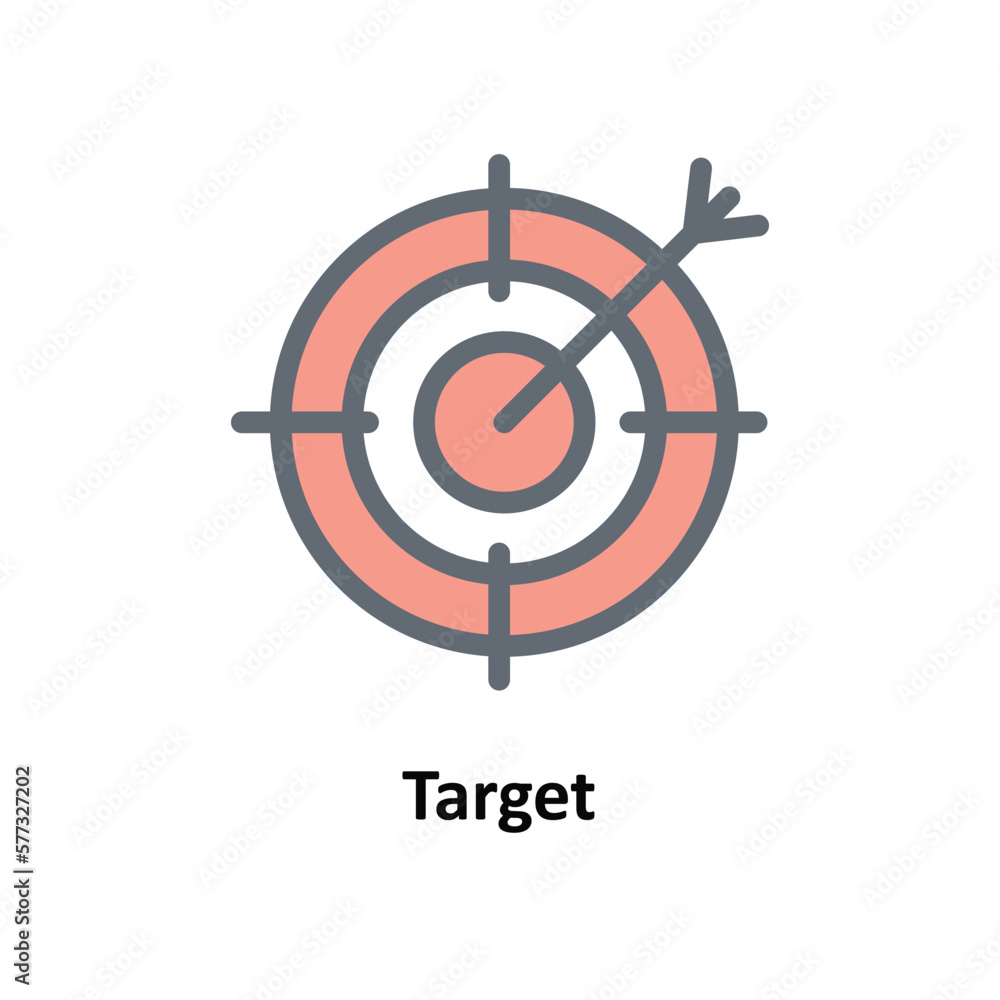 Target Vector Fill Outline Icons. Simple stock illustration stock Target Vector Fill Outline Icons. Simple stock illustration stock