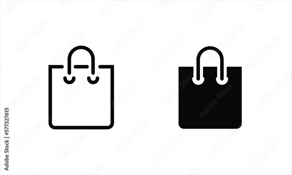 Shopping bag icons button, vector, sign, symbol, logo, illustration, editable stroke, flat design style isolated on white linear pictogram Shopping bag icons button, vector, sign, symbol, logo, illustration, editable stroke, flat design style isolated on white linear pictogram
