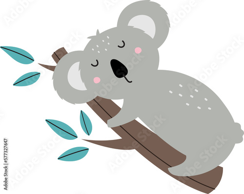 Photography Koala Bear Cute Cartoon Animals Sticker