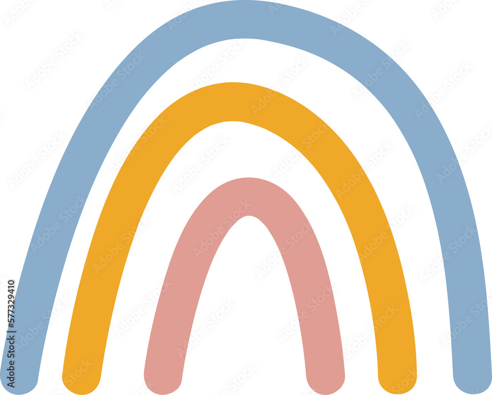 Organic Rainbow illustration in bohemian style Organic Rainbow illustration in bohemian style