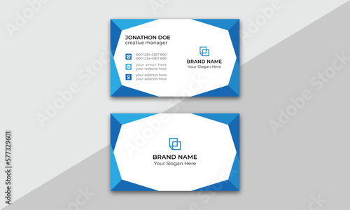 Modern and simple business card design. modern creative business card and name card horizontal simple clean template vector design. Creative modern business card template. Personal visiting card. © Graphic Francisco