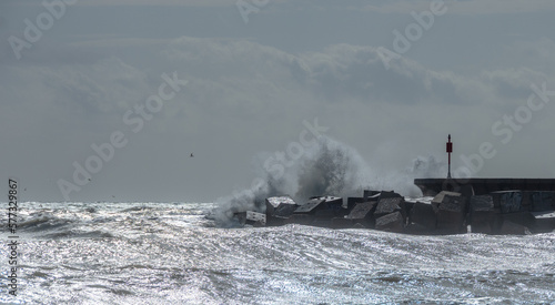 storm over the sea