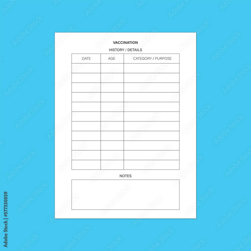 Vaccination Log Kook Vaccination Log Kook