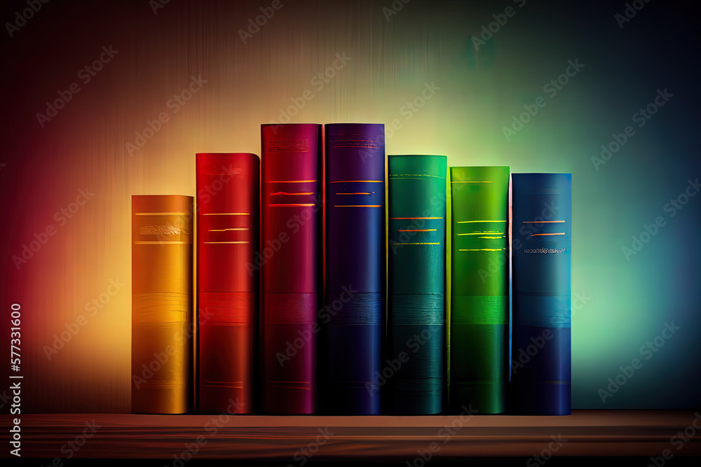 Obraz premium Wooden color stacking rainbow shape kids children educational toy. Generative Ai